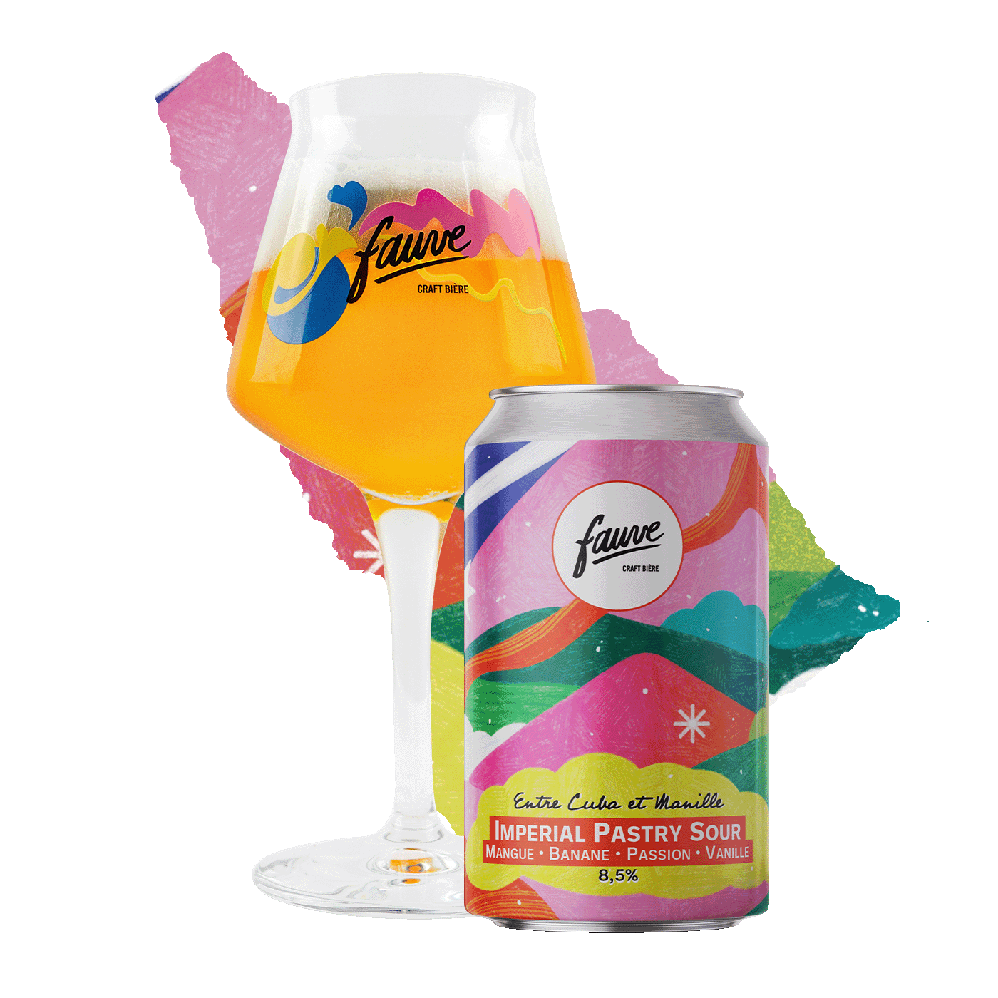 Fauve Entre Cuba et Manille sour øl 33 cl mango