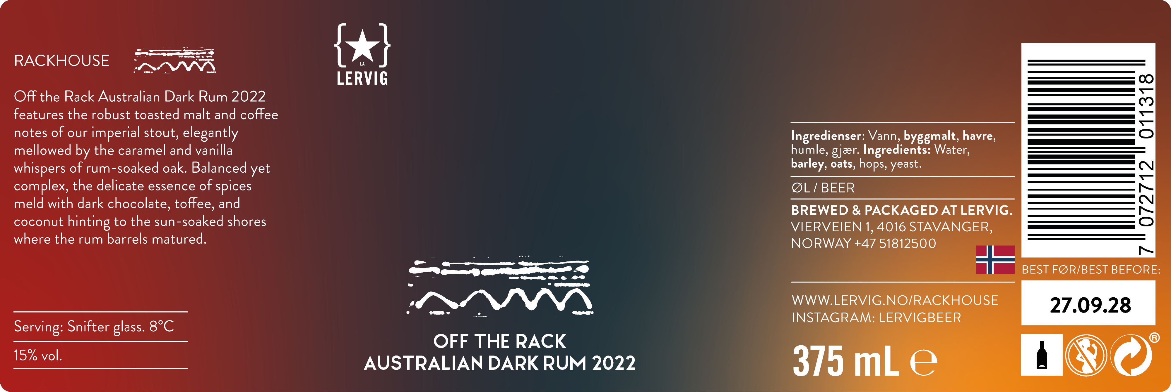 Lervig Off the Rack Australian Dark Rum 2022 stout boks