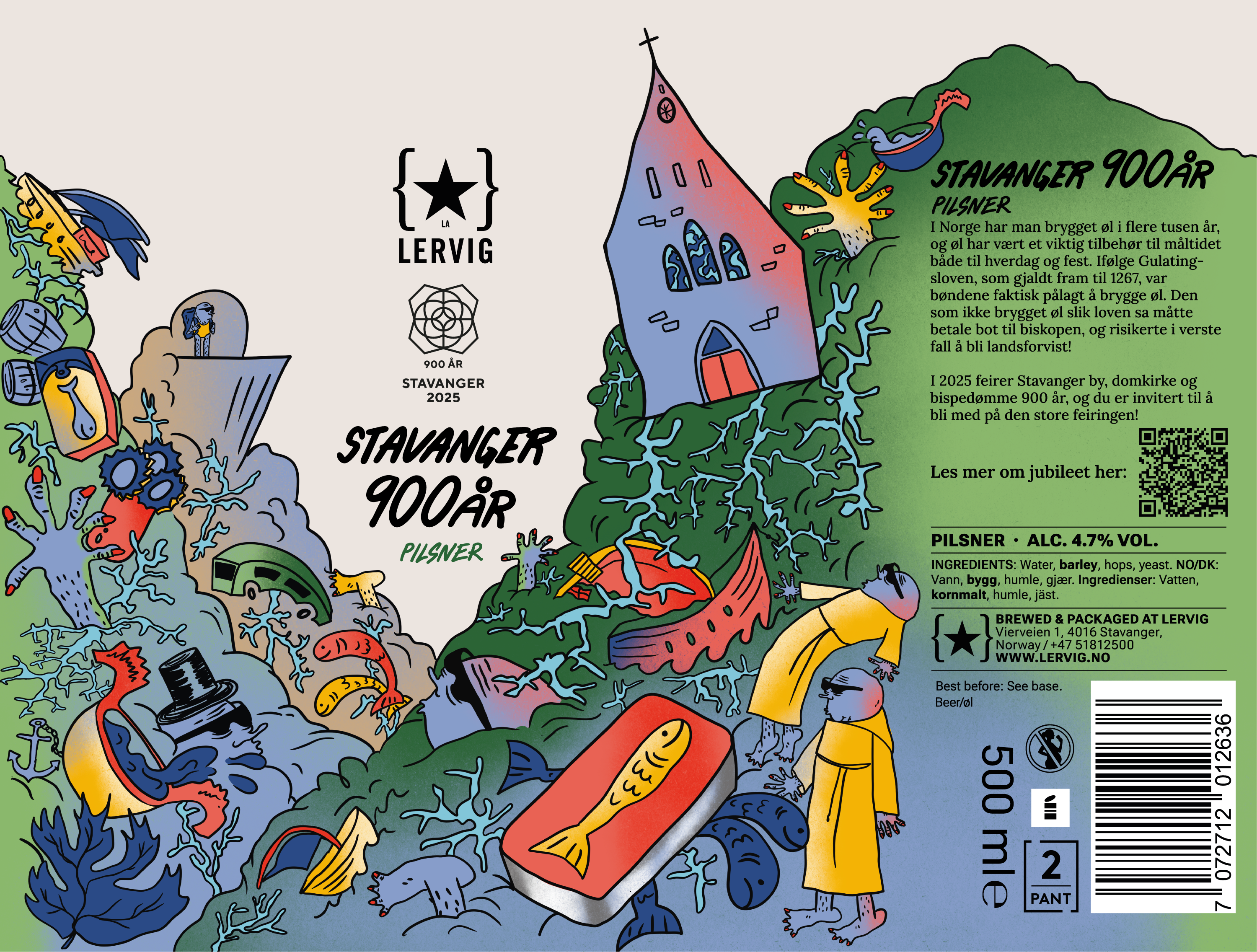 Lervig Stavanger 900 År pilsner boks