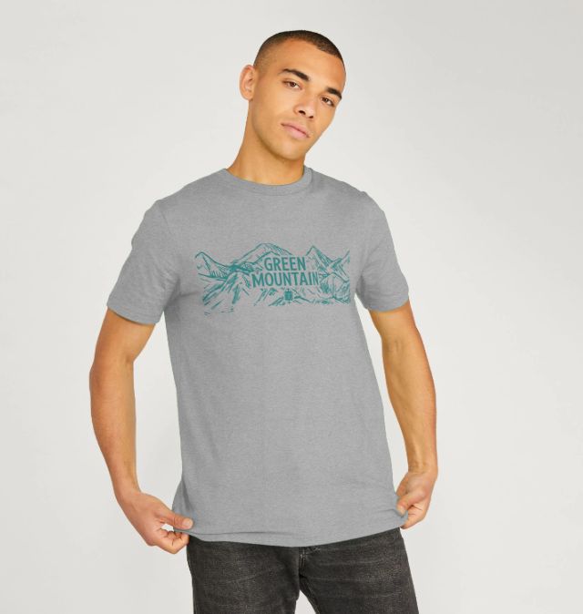 Green Mountain Tee t-skjorte økologisk hvit