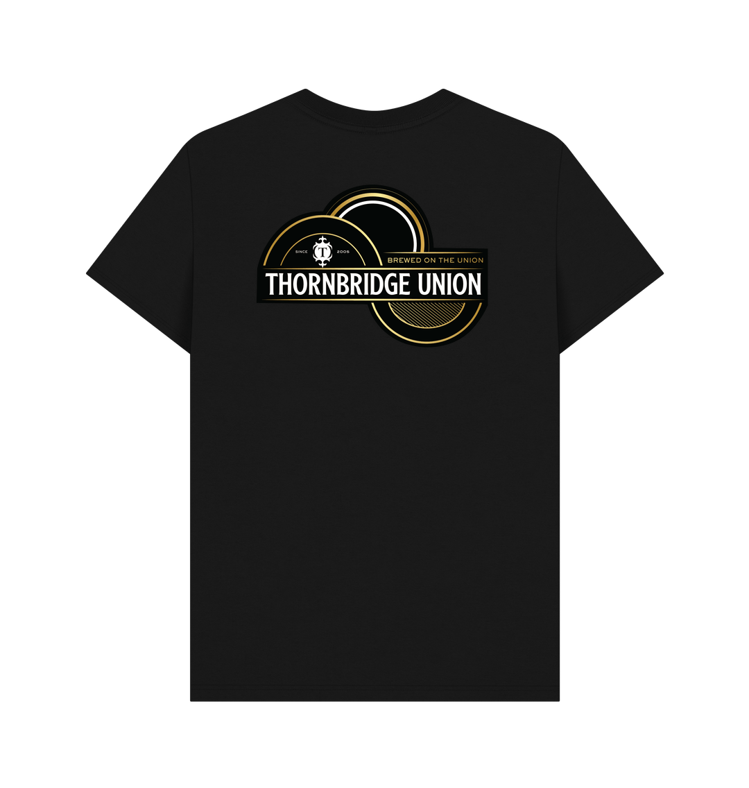 Thornbridge Union t-skjorte svart økologisk bomull