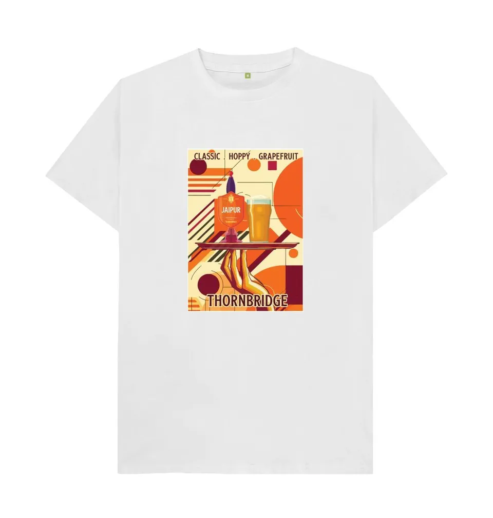 Thornbridge Jaipur Vintage t-skjorte hvit økologisk bomull