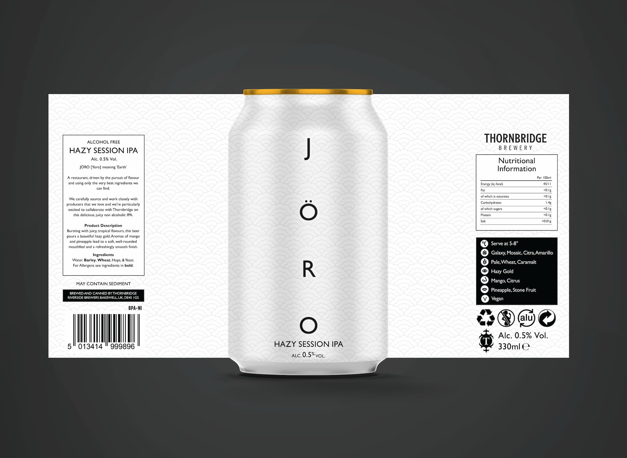 Thornbridge JÖRO alkoholfri IPA boks 330ml 0,5% tropisk