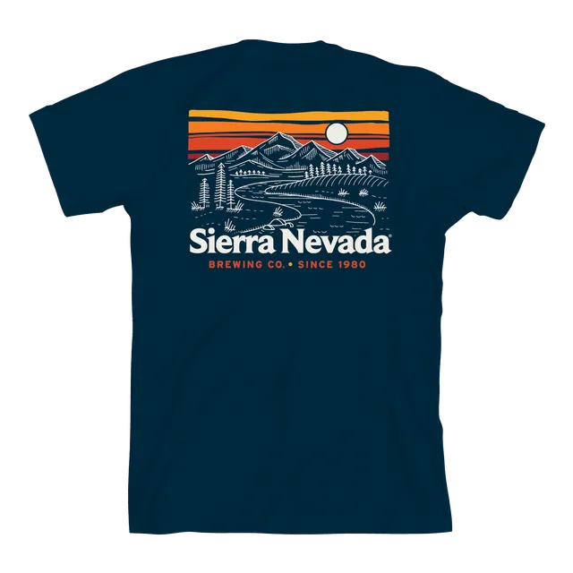 Sierra Nevada Pale Ale Trail t-skjorte navy bomull