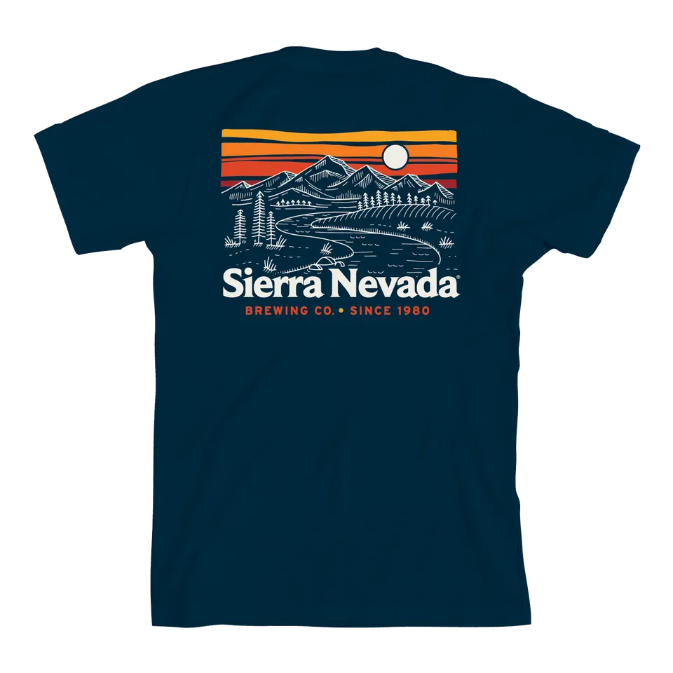 Sierra Nevada Pale Ale Trail t-skjorte navy bomull