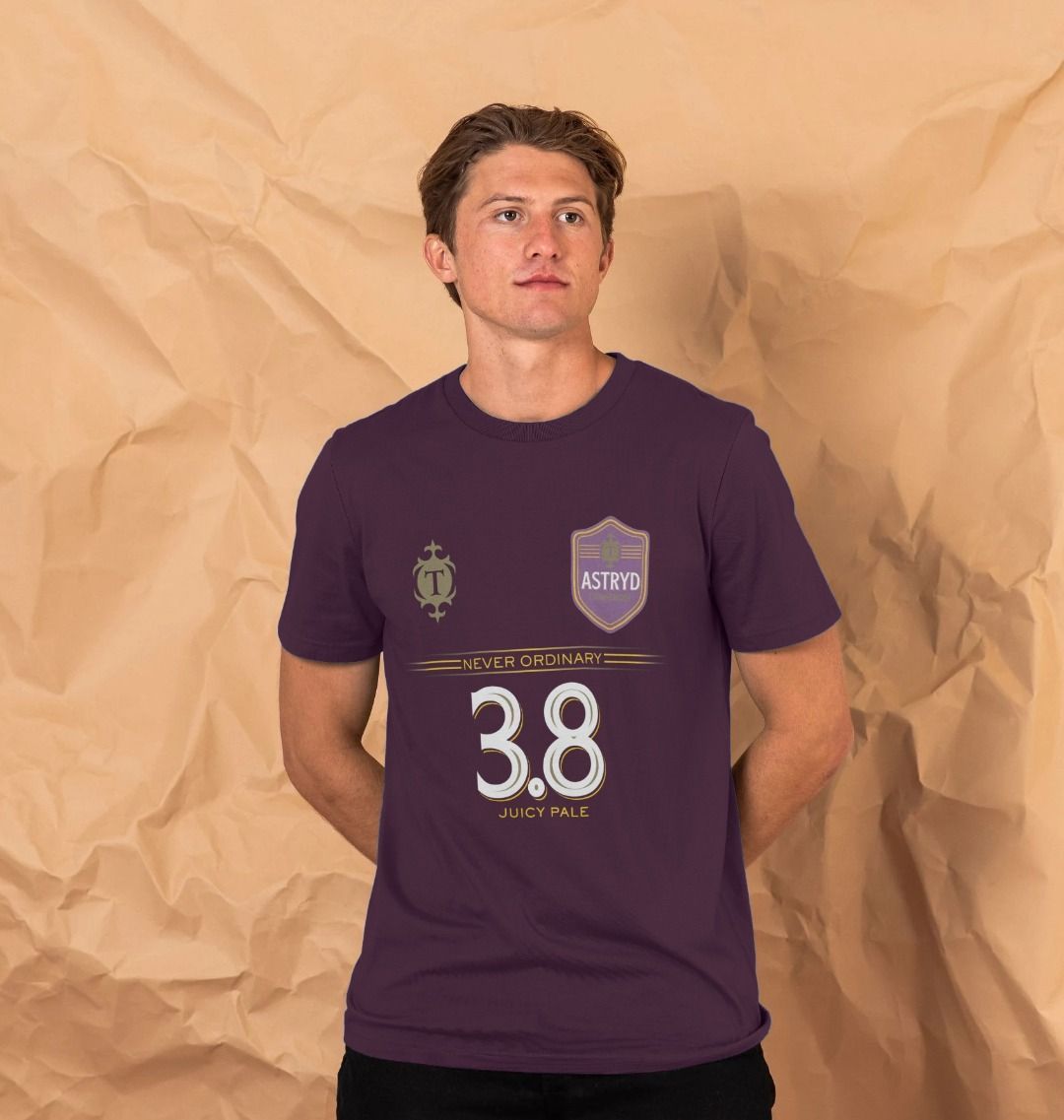 Thornbridge Astryd Football t-skjorte lilla økologisk bomull