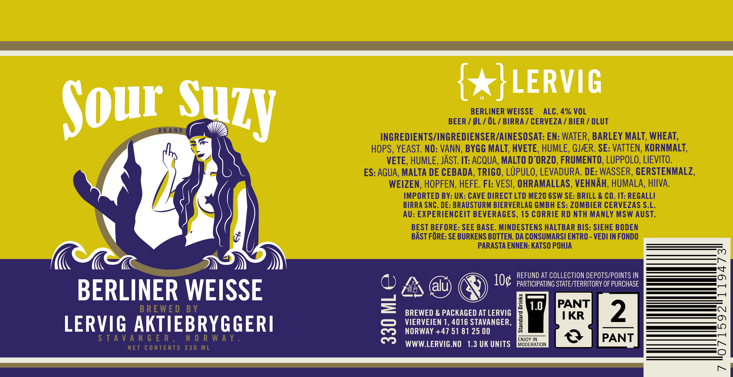 Lervig Sour Suzy surøl boks frisk
