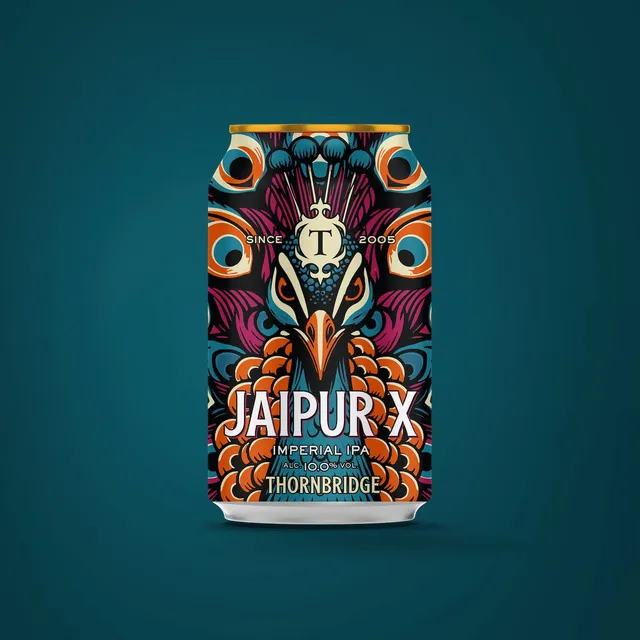 Thornbridge Jaipur X imperial IPA øl enkeltboks 10 prosent