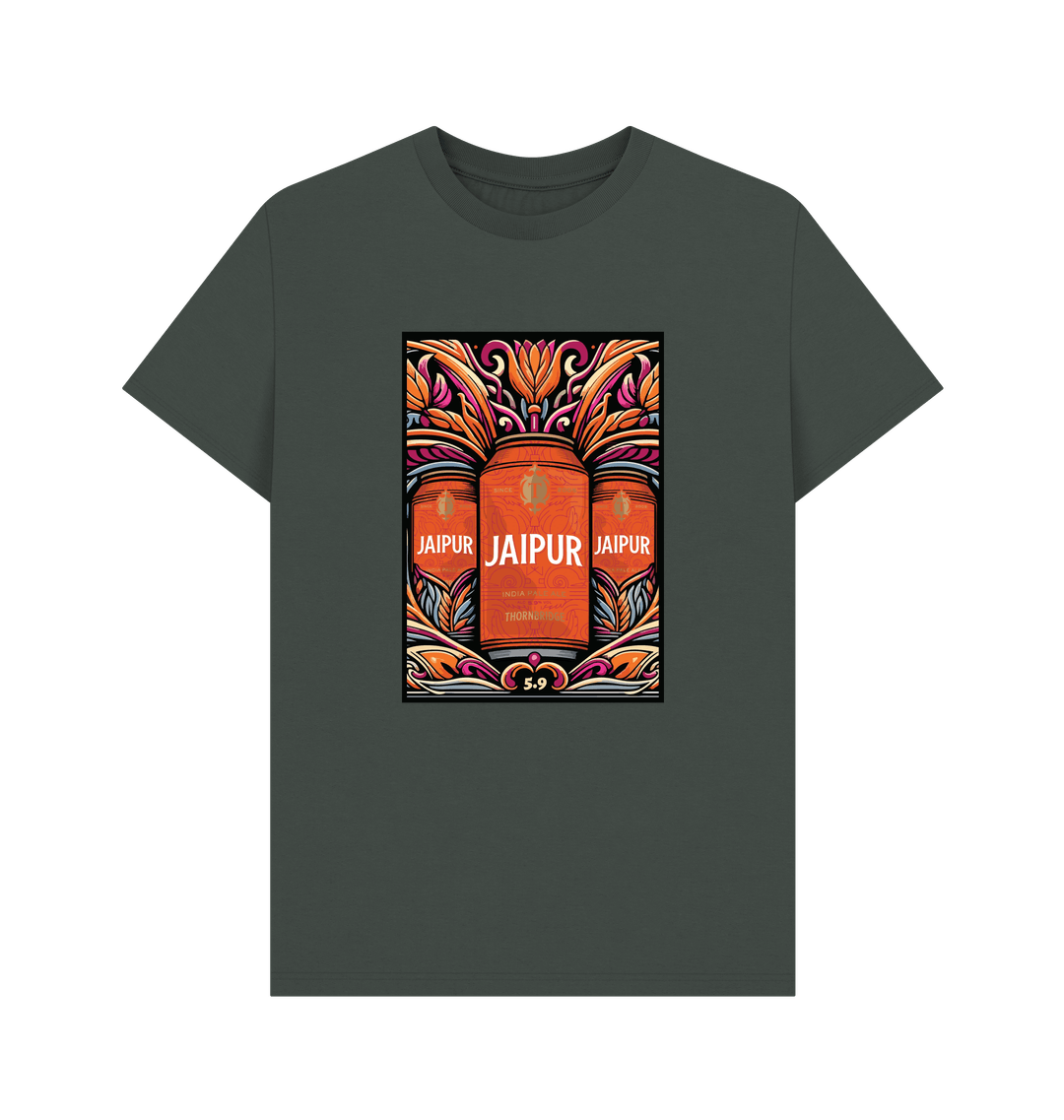Thornbridge Jaipur Illustrated t-skjorte svart økologisk bomull