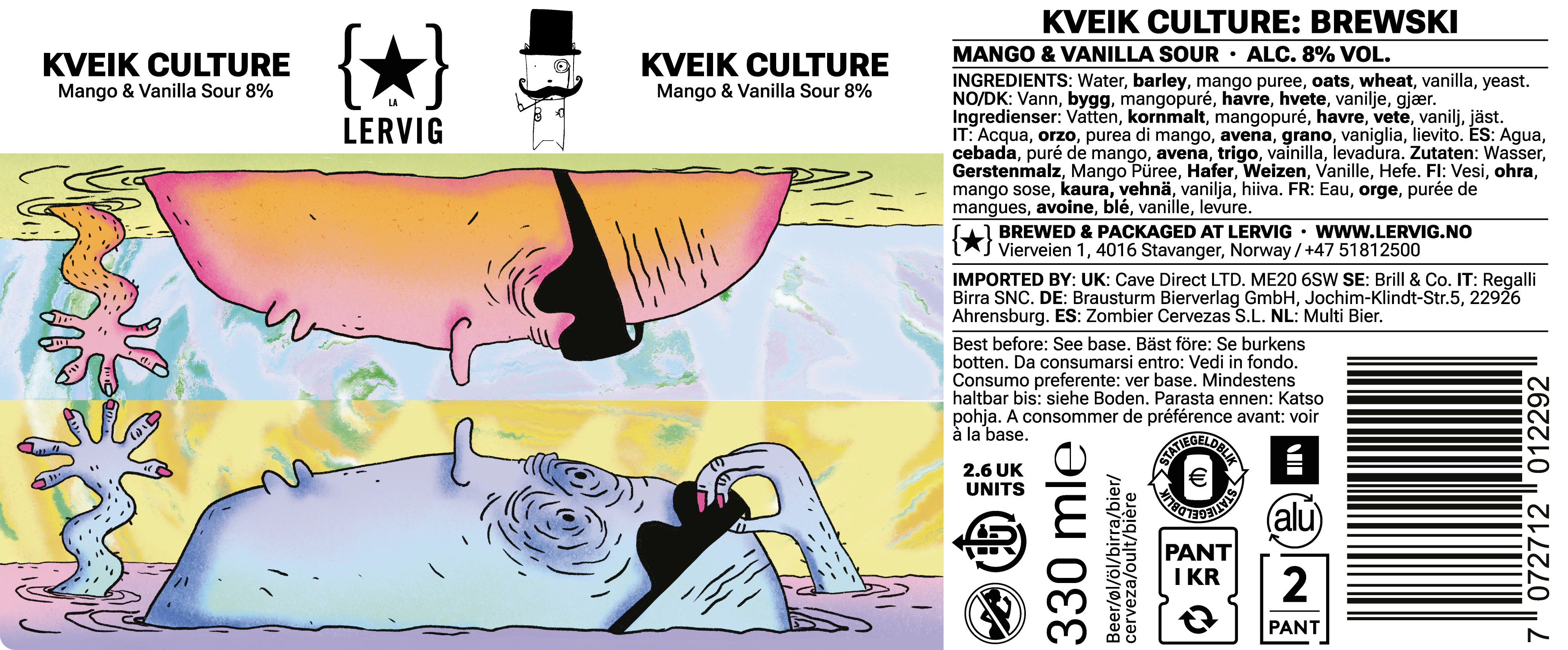 Lervig Kveik Culture Brewski øl boks frisk