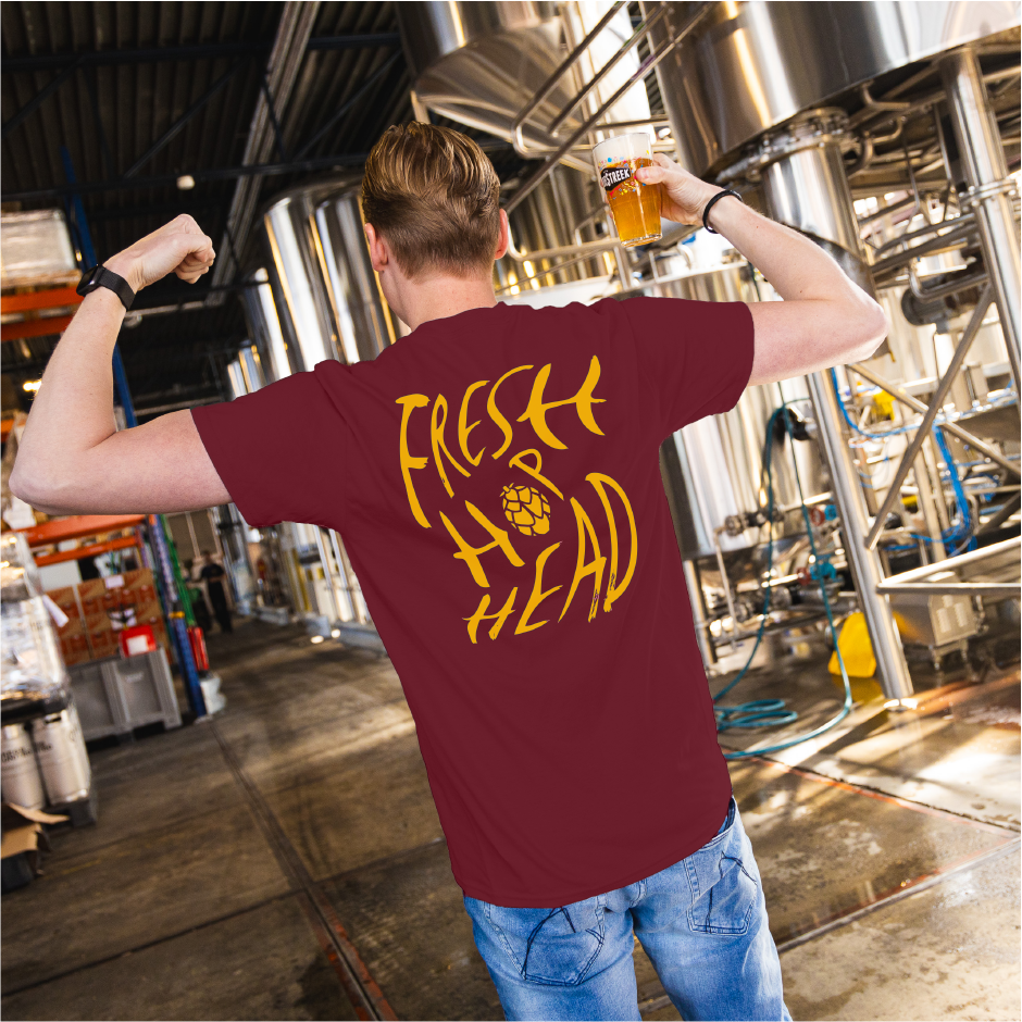 Vanderstreek Fresh Hop Head t-skjorte burgunder