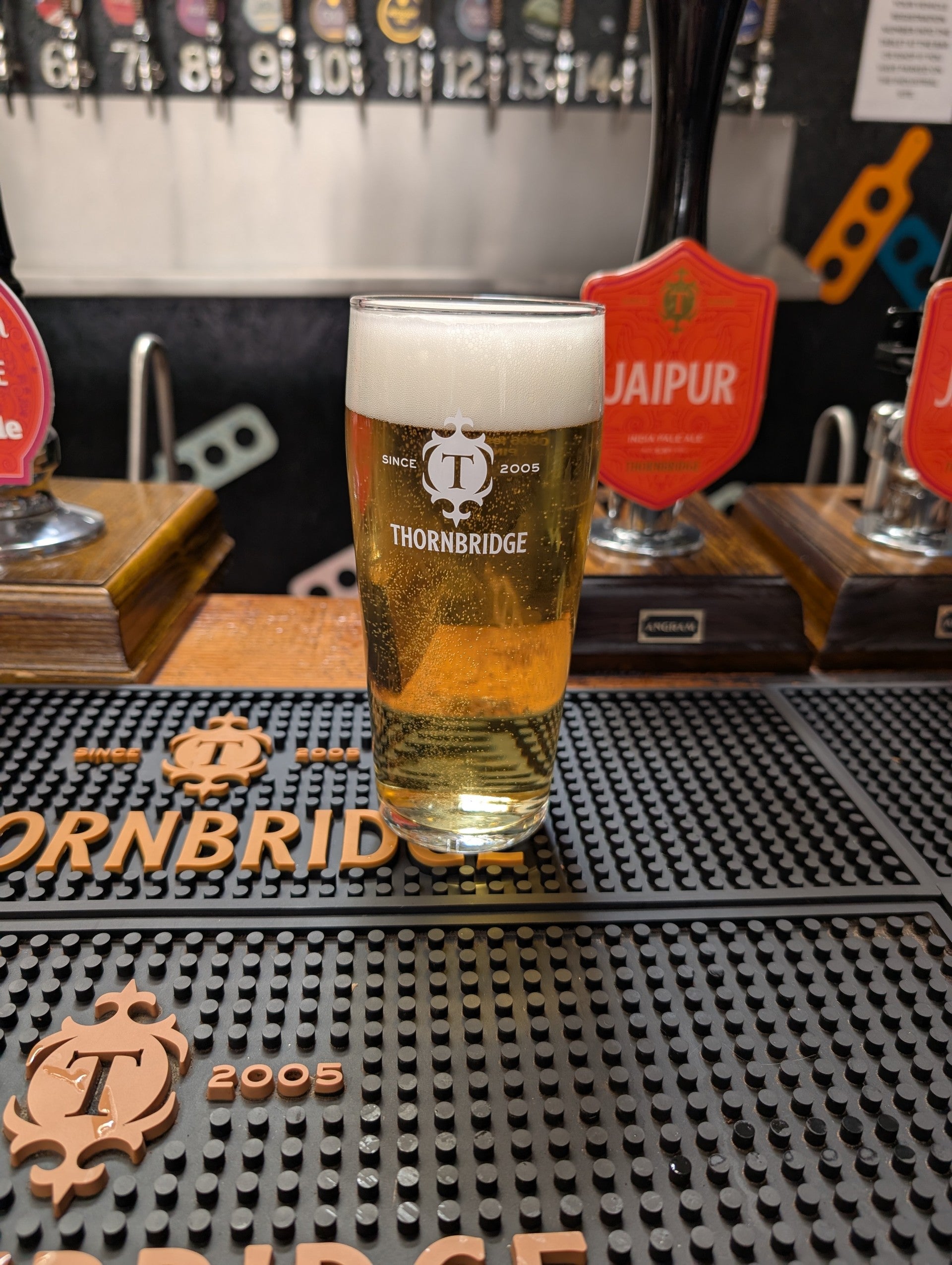 Thornbridge Core ølglass pint med logo