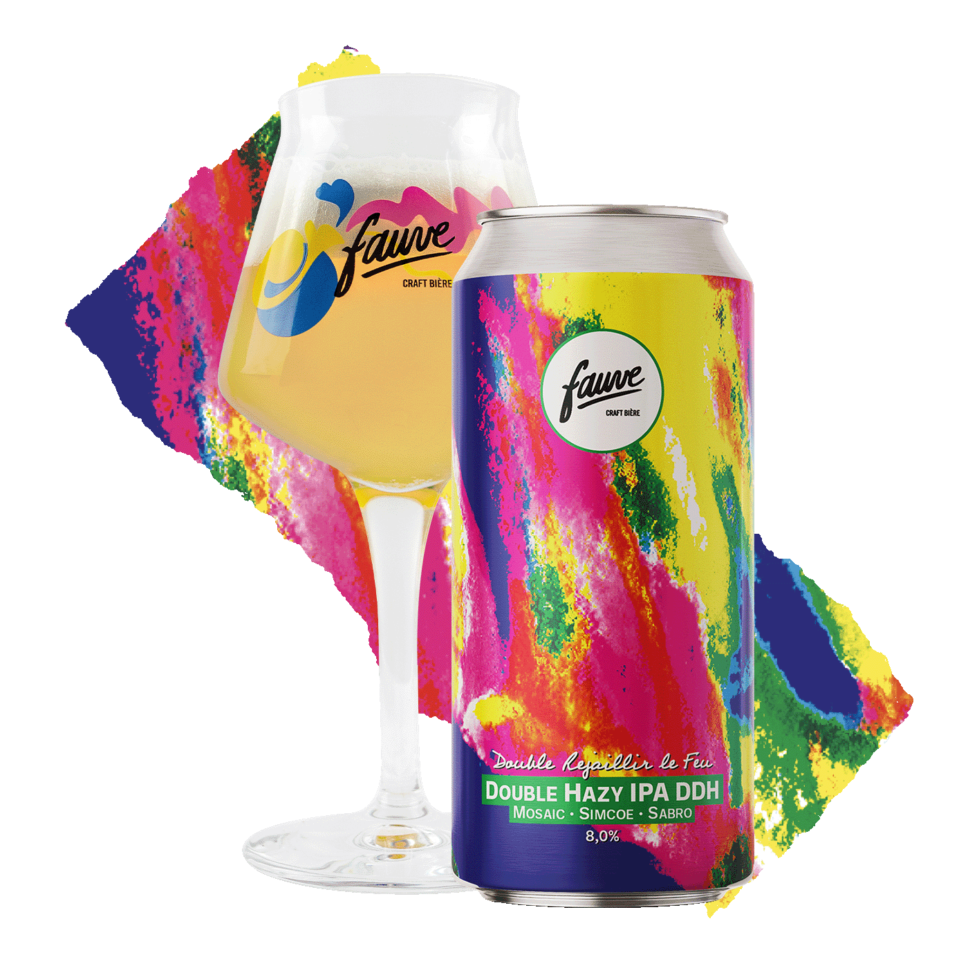 Fauve Double Rejaillir le Feu øl boks 44cL dobbel