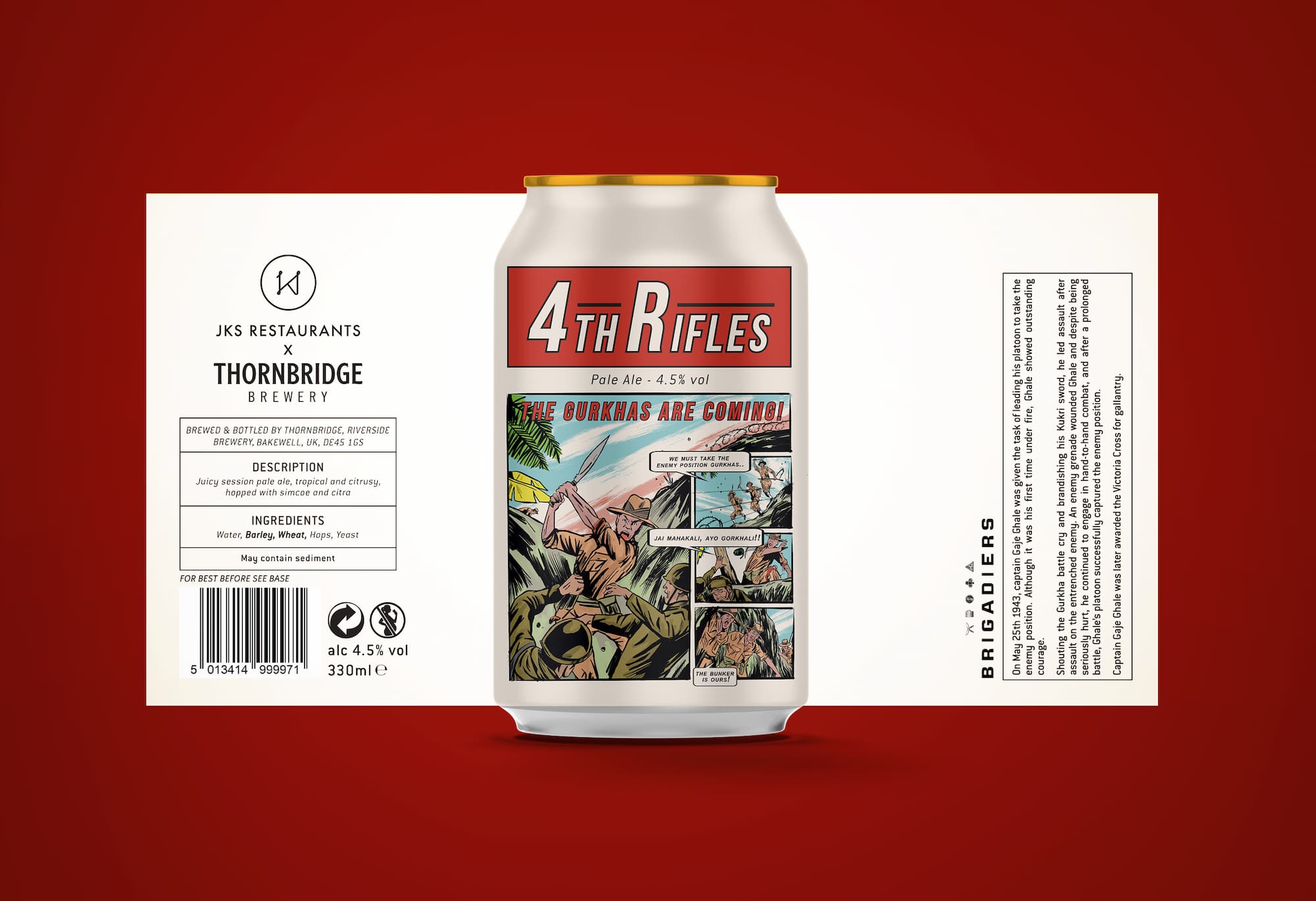 Thornbridge 4th Rifles pale ale boks 330 ml 4,5%
