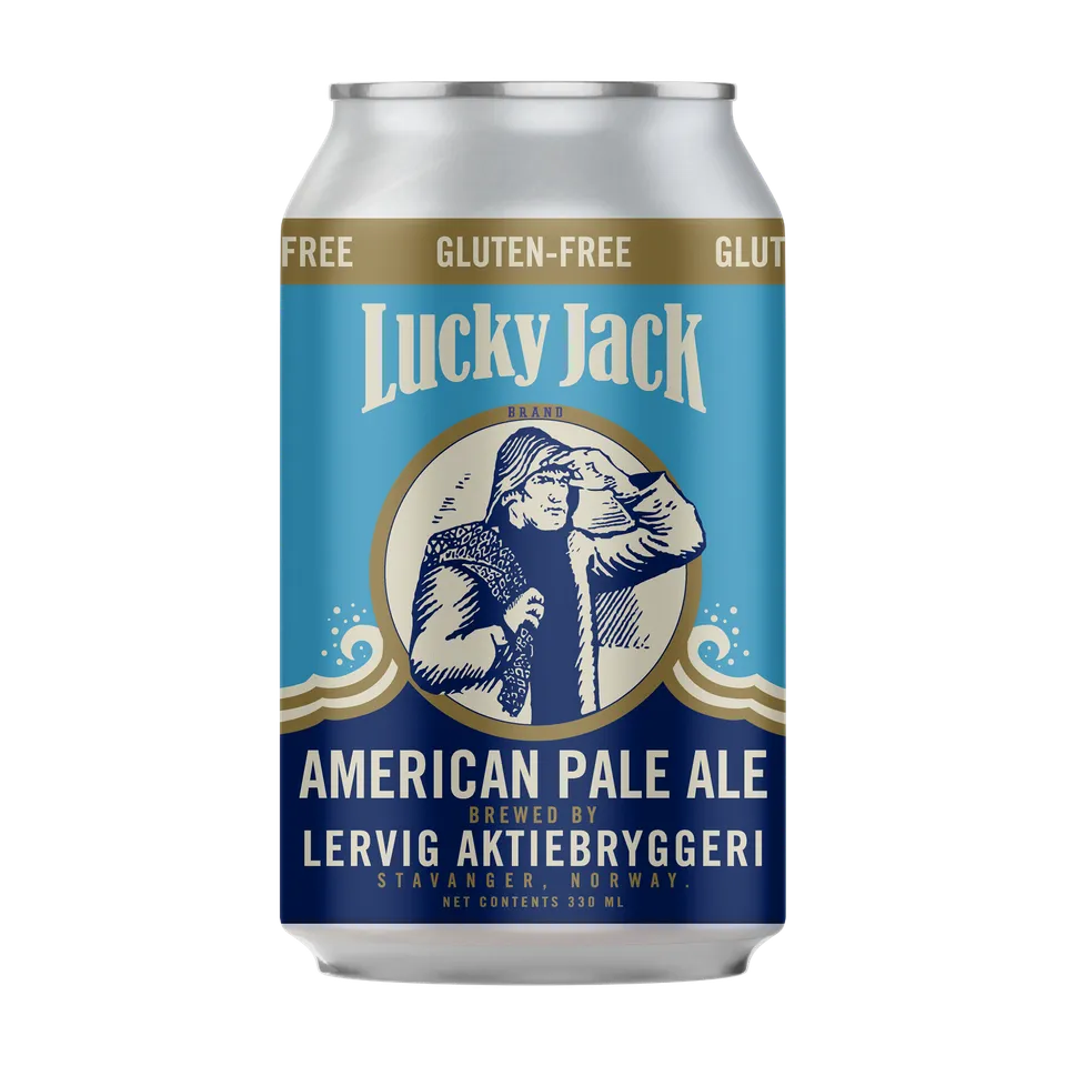 Lervig Lucky Jack pale ale øl boks 330 ml glutenfri