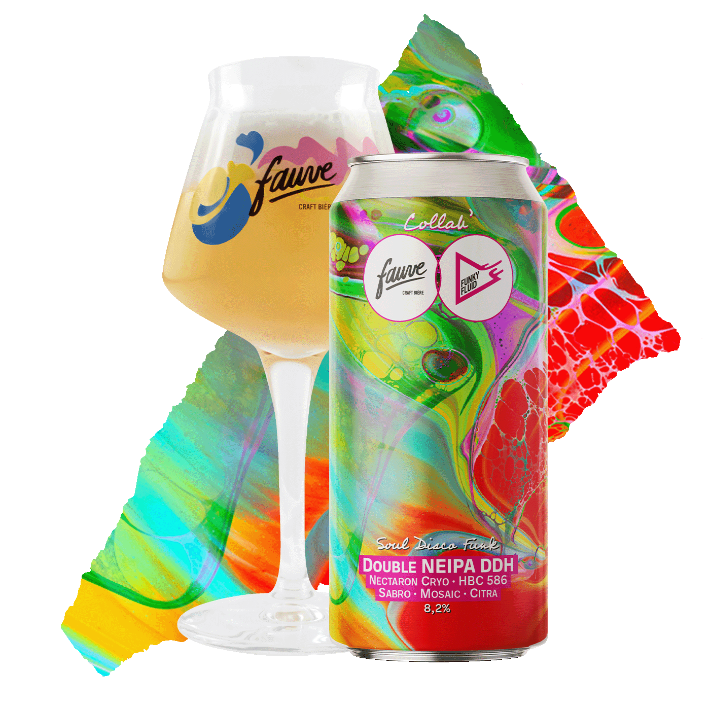Fauve Soul Disco Funk double NEIPA øl boks 44 cl fruktig 8,2%