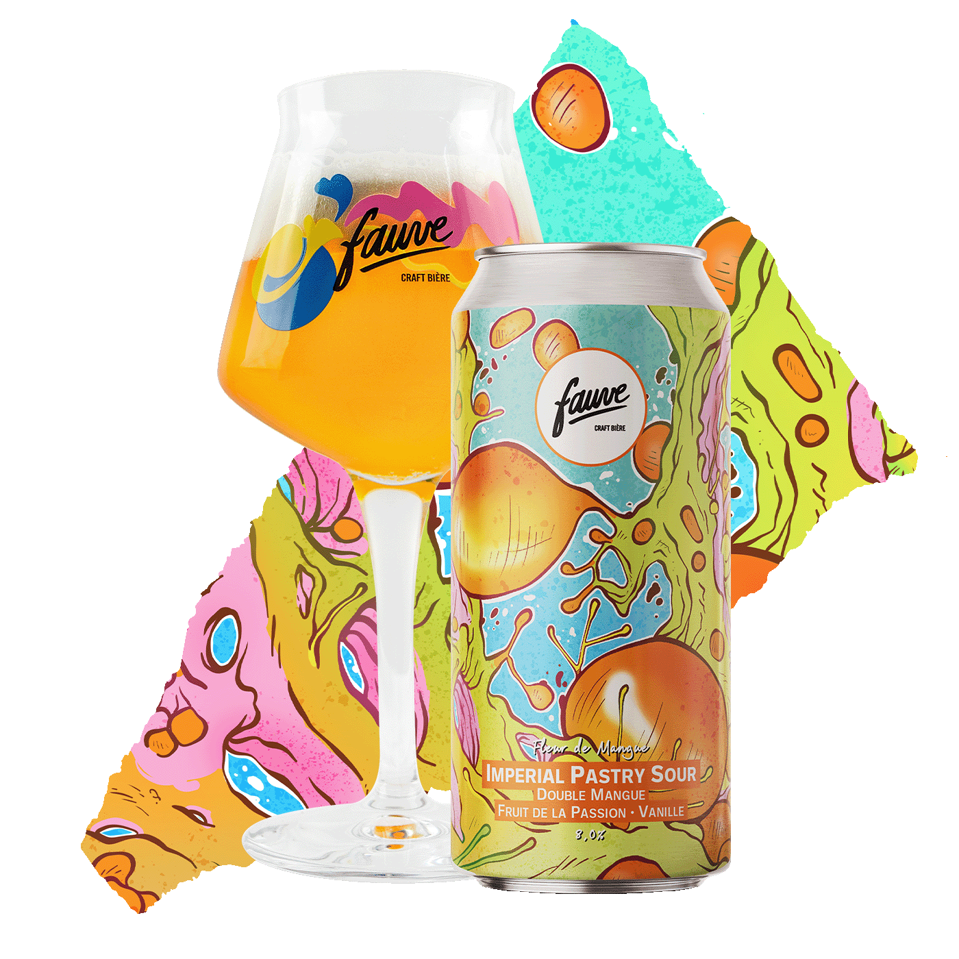 Fauve Fleur de Mangue imperial pastry sour øl boks 44 cl mango 8,0%