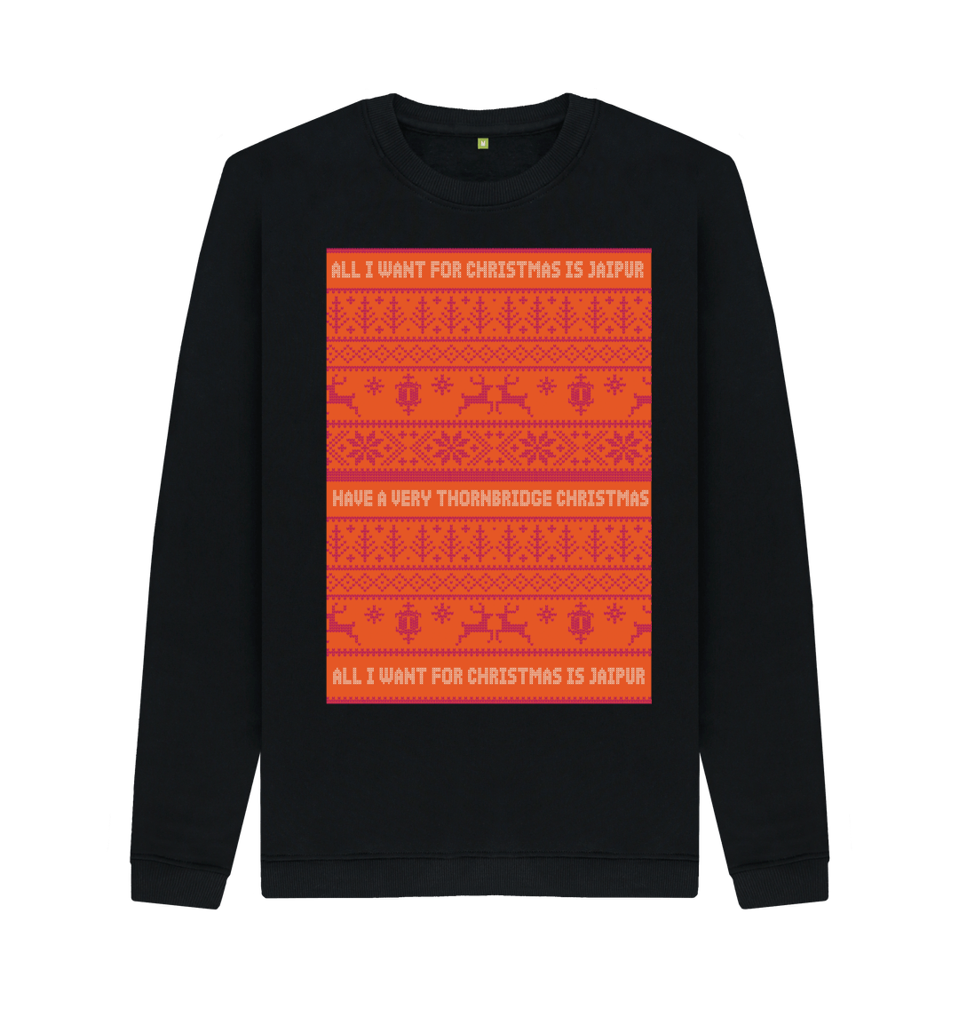 Thornbridge Jaipur Christmas Jumper julegenser svart L