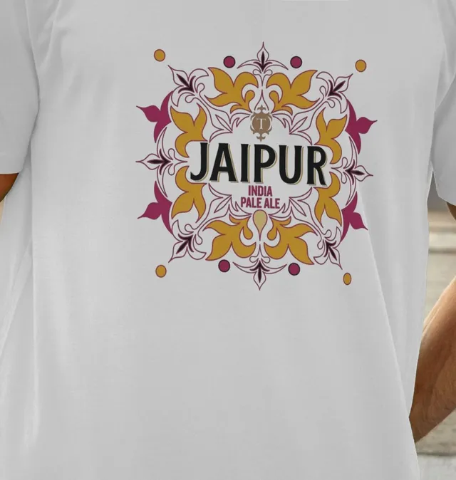 Thornbridge Jaipur Birthday t-skjorte hvit økologisk bomull