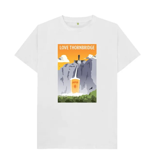 Thornbridge Jaipur t-skjorte hvit økologisk