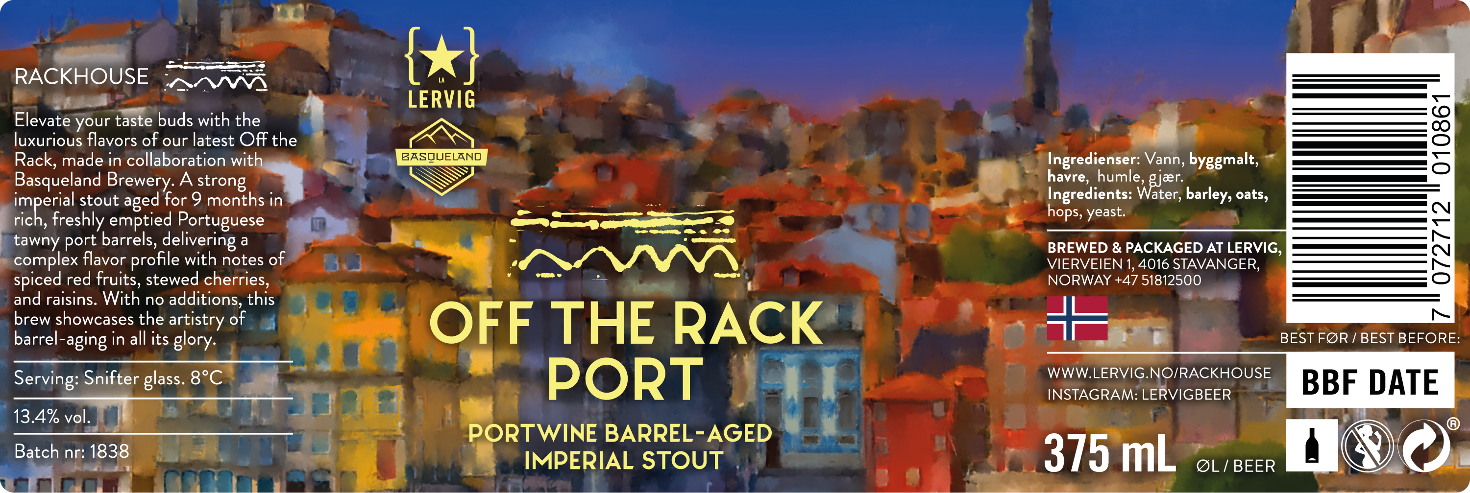 Lervig Off The Rack Port barleywine 375 ml fatpreget