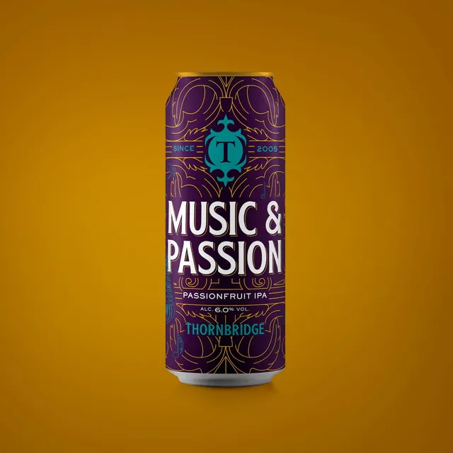 Thornbridge Music & Passion IPA øl 440 ml boks pasjonsfrukt