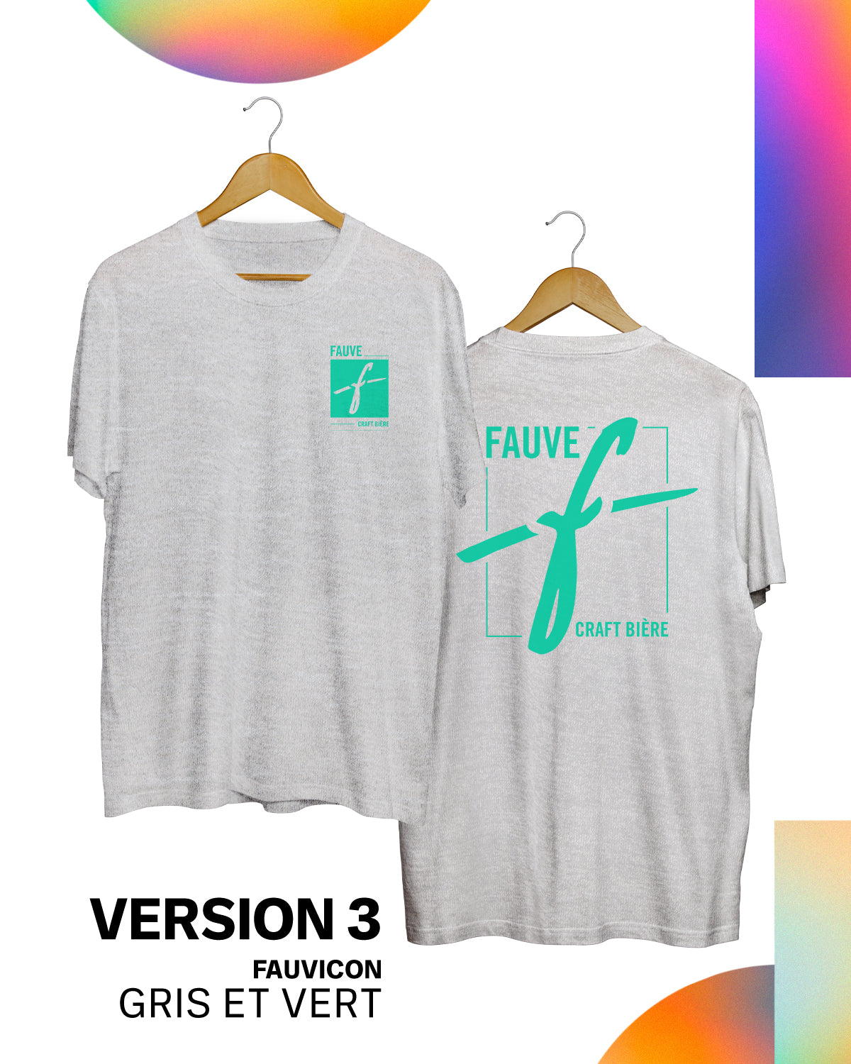 Fauve Fauvicon t-skjorte blå rød L unisex