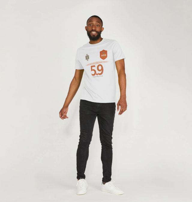 Thornbridge Jaipur Football t-skjorte hvit third strip
