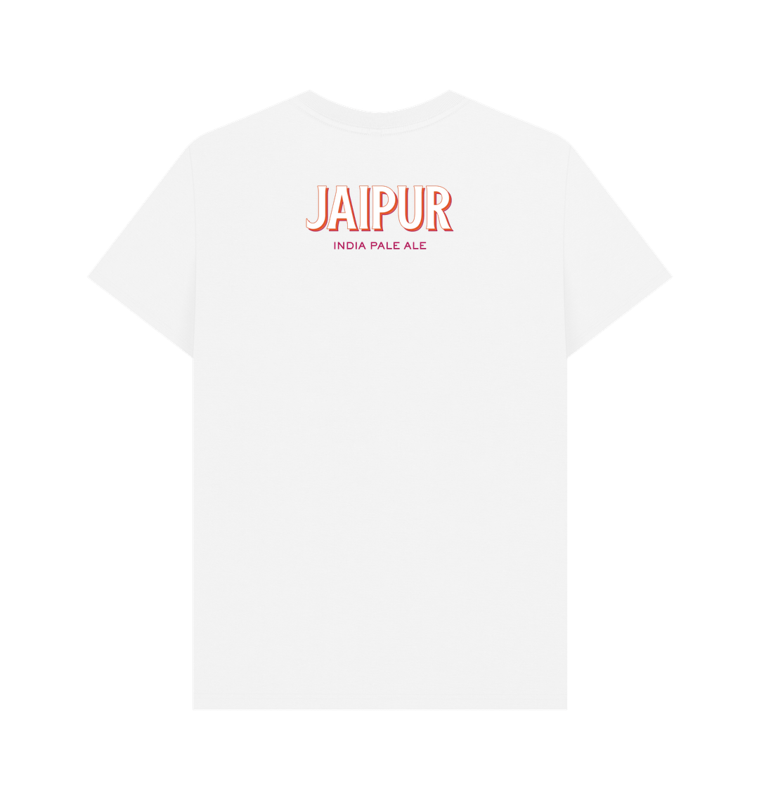 Thornbridge Jaipur Back Print t-skjorte hvit økologisk