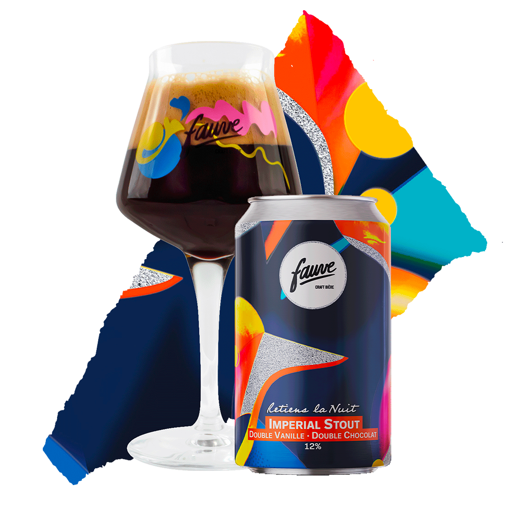 Fauve Retiens la Nuit imperial stout øl 33cL boks vanilje
