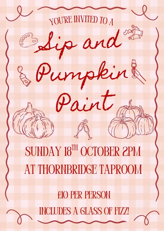Thornbridge Sip and Pumpkin Paint billett taproom