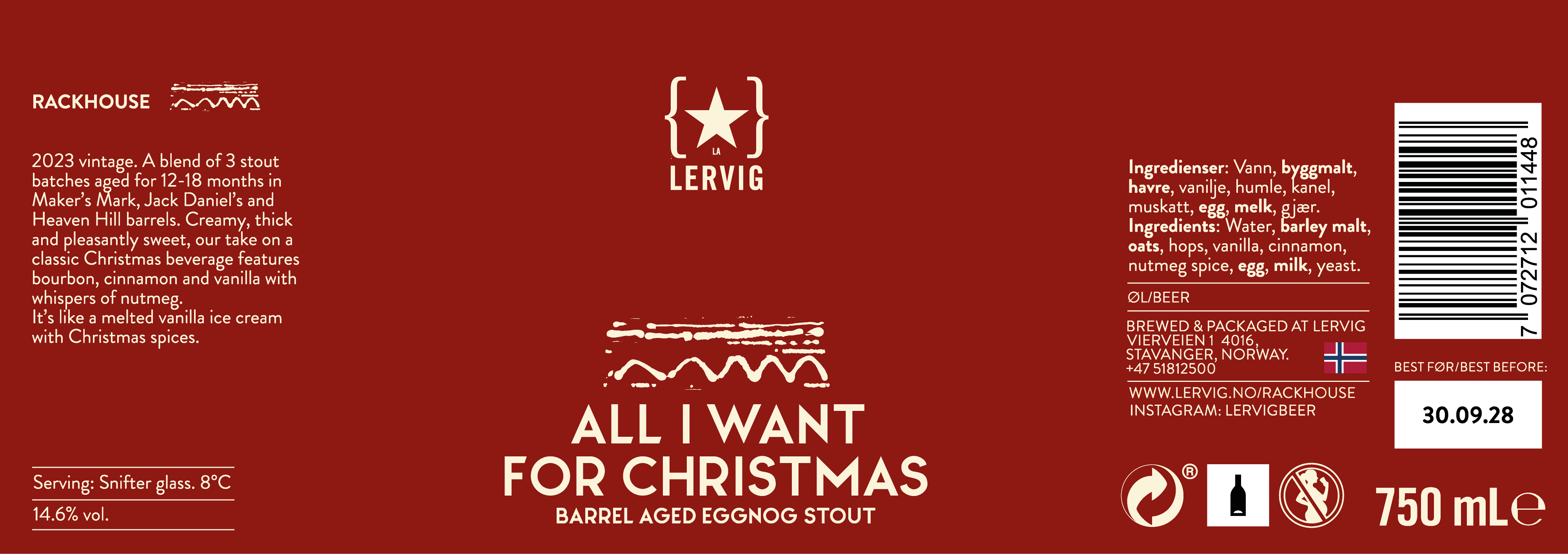 Lervig All I Want For Christmas 2023 juleøl 33 cl krydret