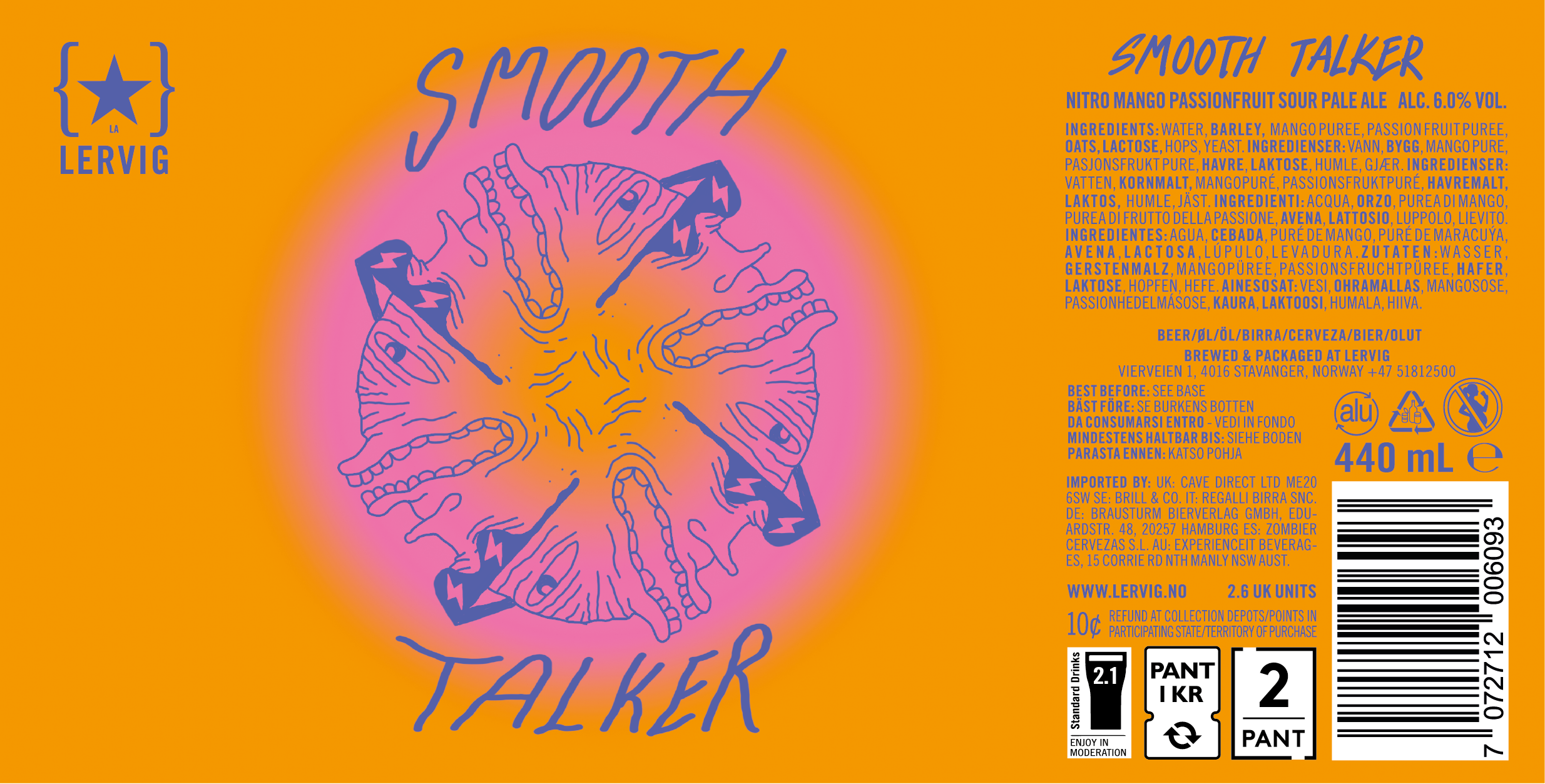 Lervig Smooth Talker øl 330ml boks myk