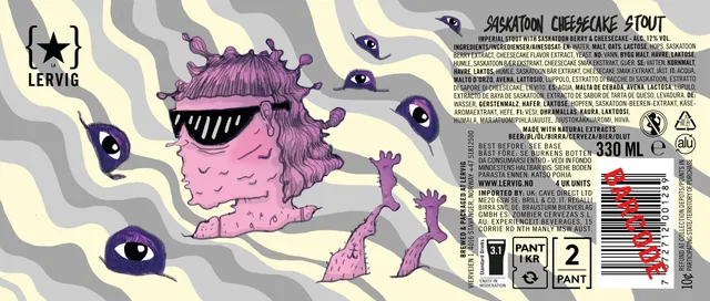 Lervig Saskatoon Cheesecake Stout 33cl boks fyldig