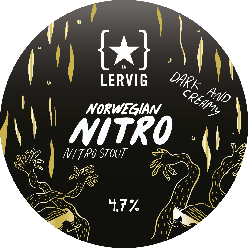 Lervig Norwegian Nitro stout øl 33 cl kremet
