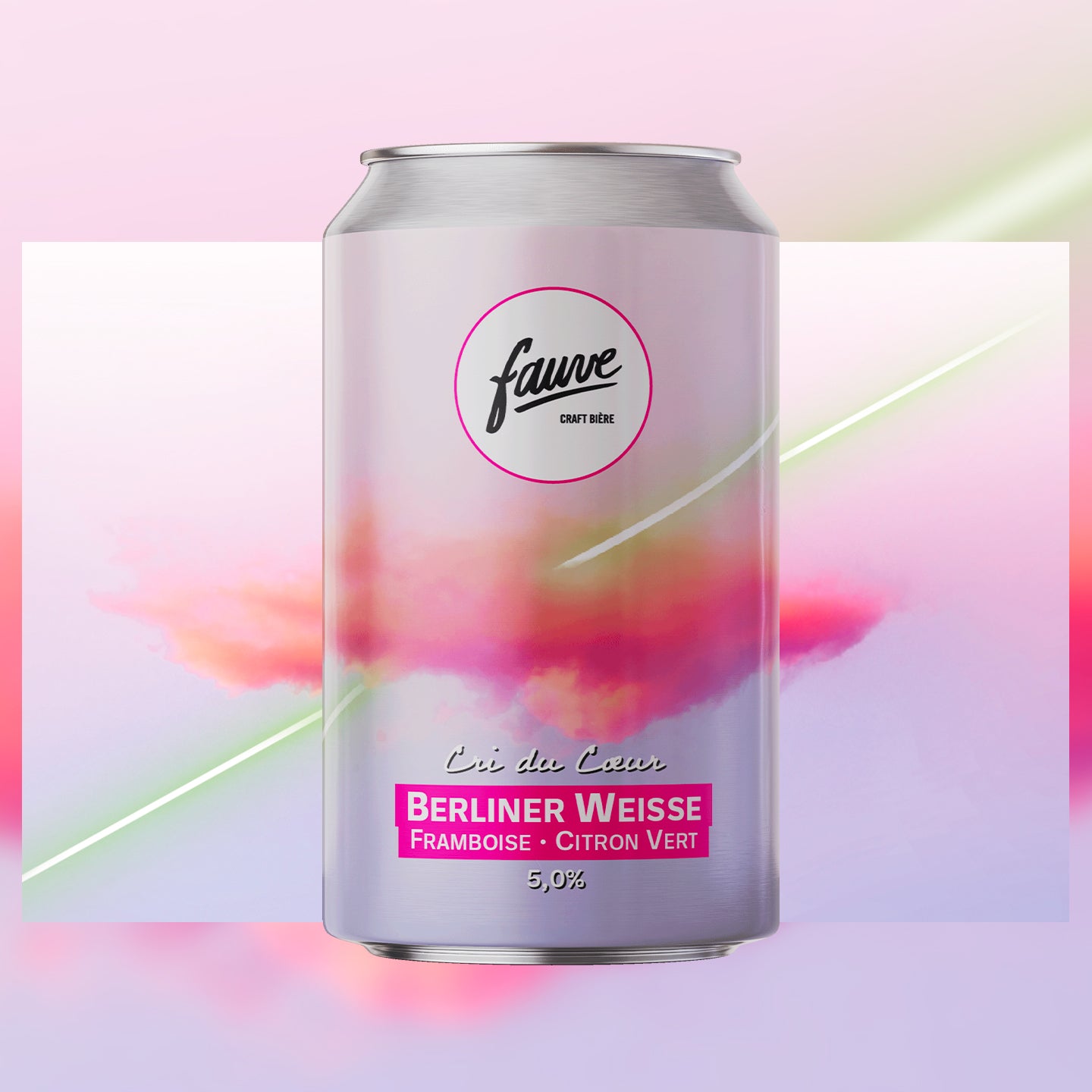Fauve Cri du Cœur Berliner Weisse øl boks 33 cl bringebær