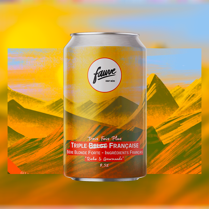 Fauve Trois Fois Plus Triple øl 33 cl boks 8,5 %