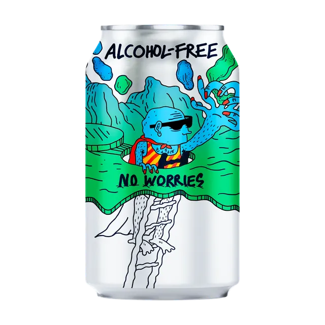Lervig No Worries Original øl boks 33 cl alkoholfri