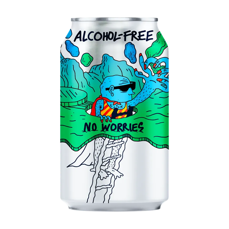 Lervig No Worries Original øl boks 33 cl alkoholfri