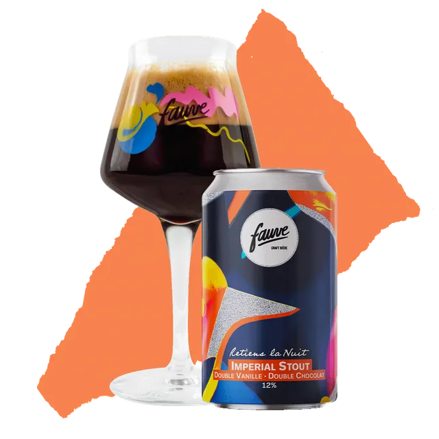 Fauve Retiens la Nuit imperial stout øl 33cL boks vanilje