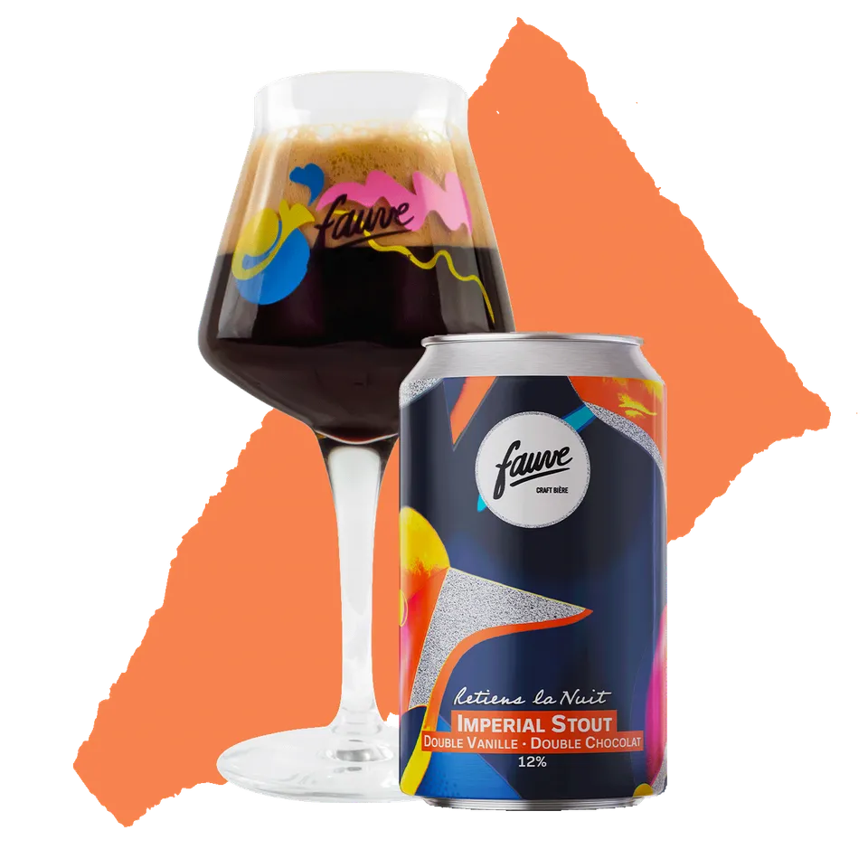 Fauve Retiens la Nuit imperial stout øl 33cL boks vanilje