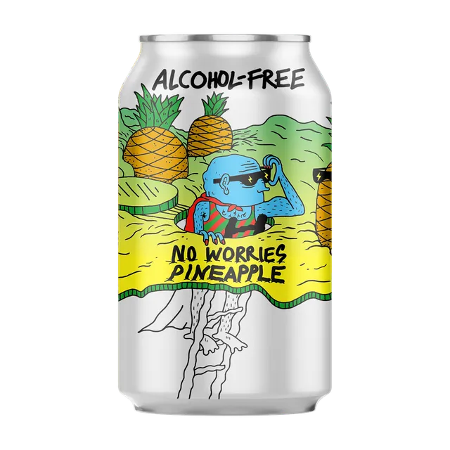 Lervig No Worries Pineapple alkoholfritt øl 33cl