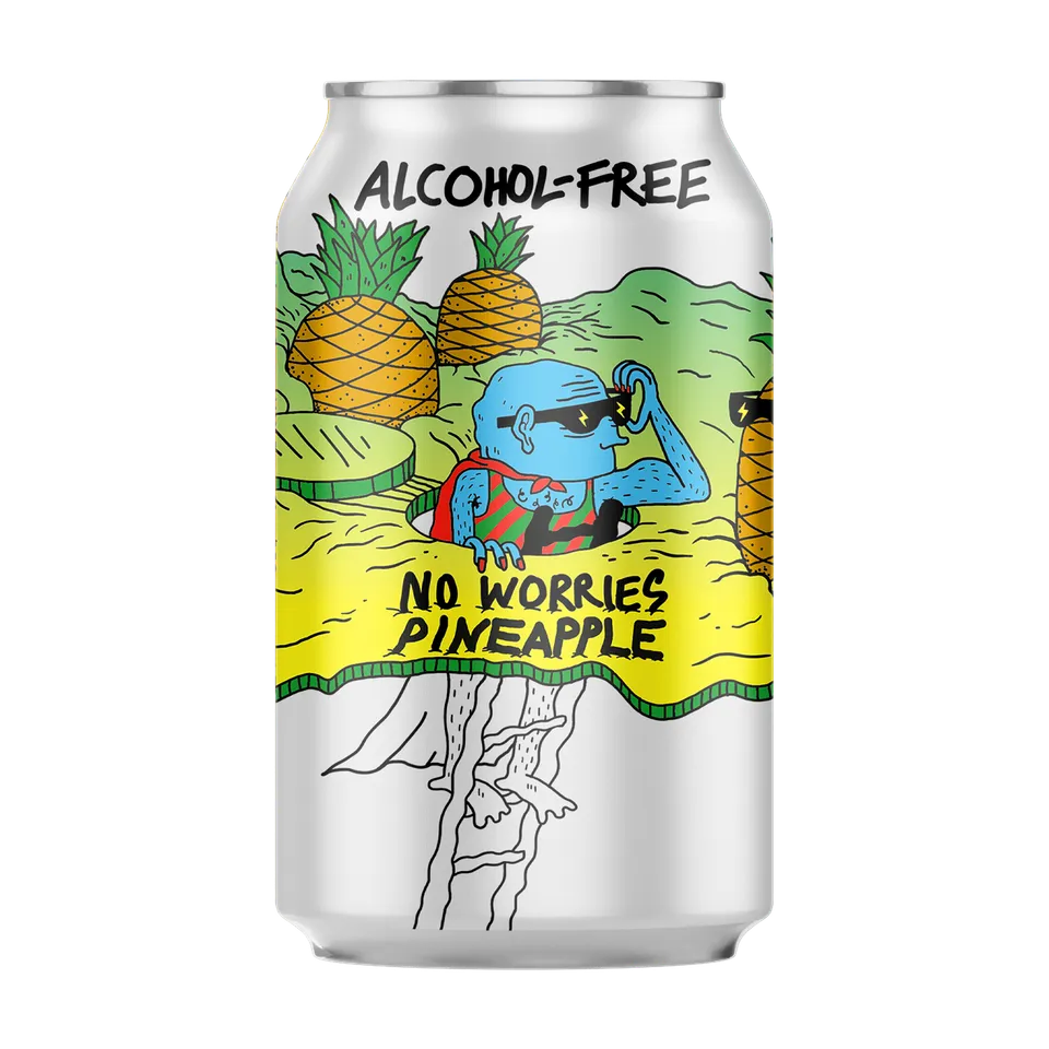 Lervig No Worries Pineapple alkoholfritt øl 33cl