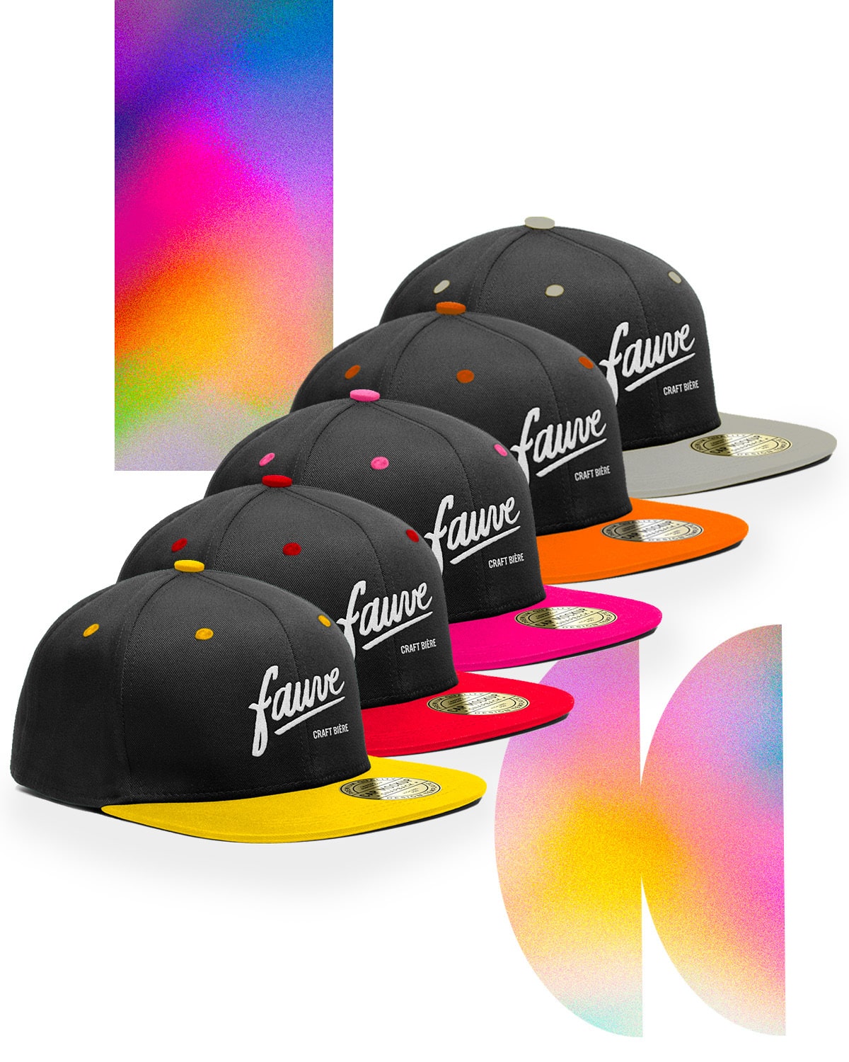 Fauve Baseball caps rød bomull brodert
