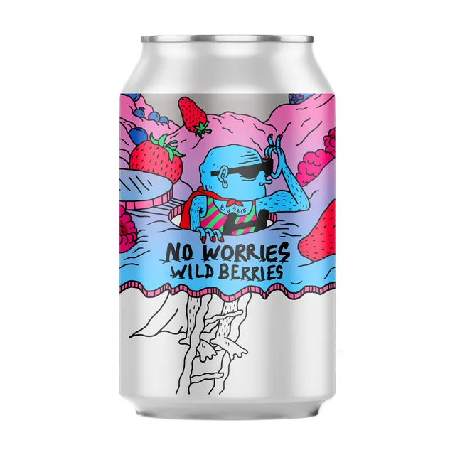 Lervig No Worries Wild Berries alkoholfri øl 33cl bær