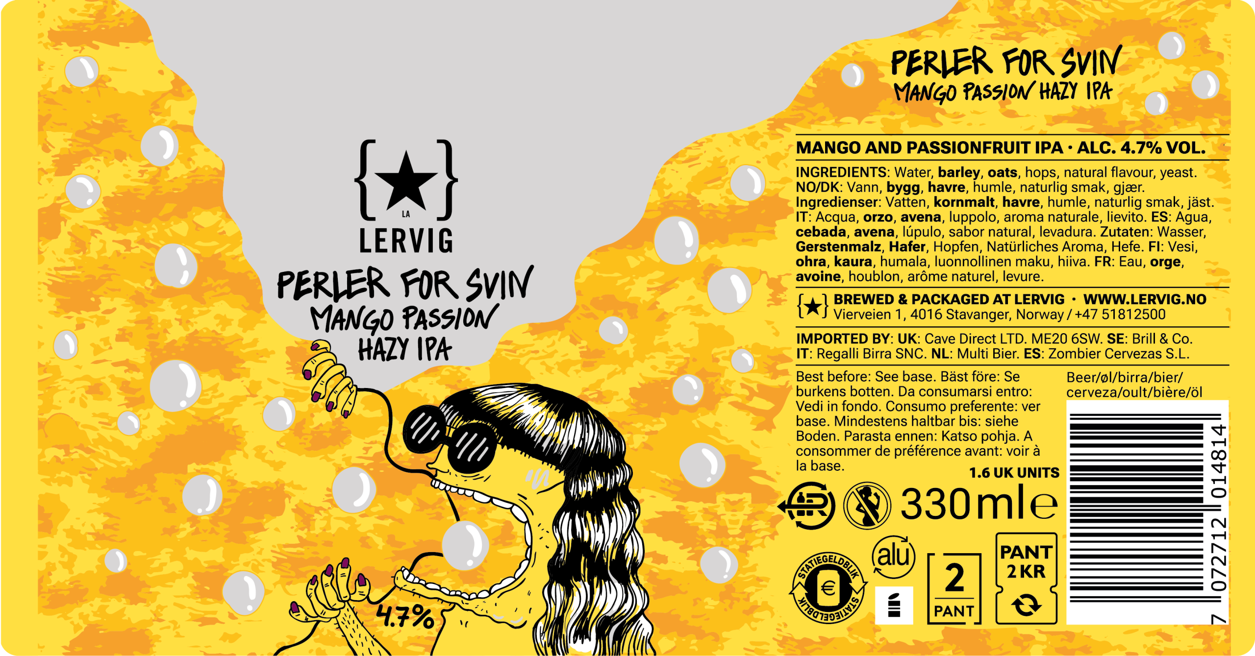 Lervig Perler for Svin Mango Passion surøl boks