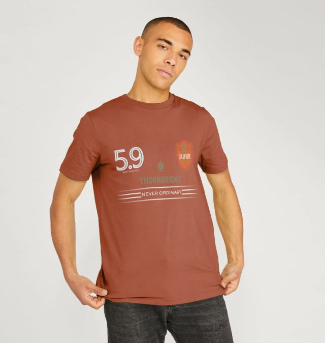 Jaipur Football Shirt Tee t-skjorte rust økologisk