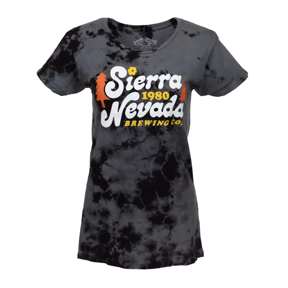 Sierra Nevada Retro Acid Washed t-skjorte dame svart