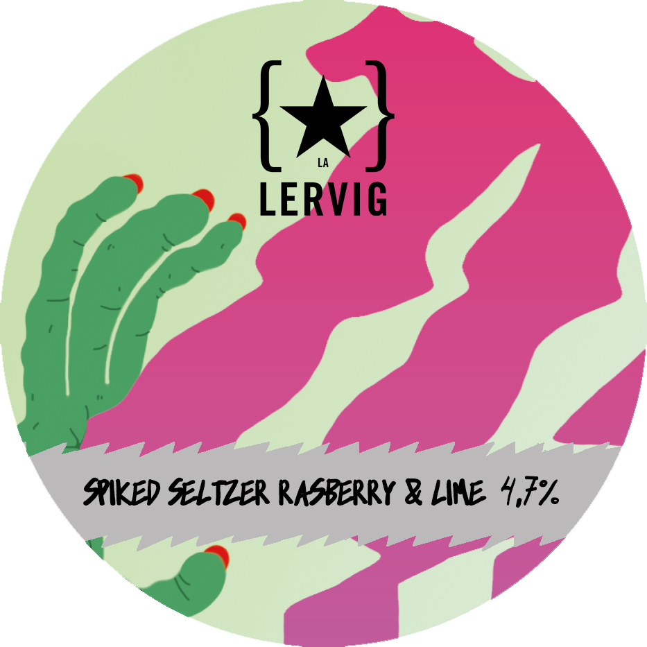 Lervig Spiked Seltzer Raspberry Lime 33 cl lett