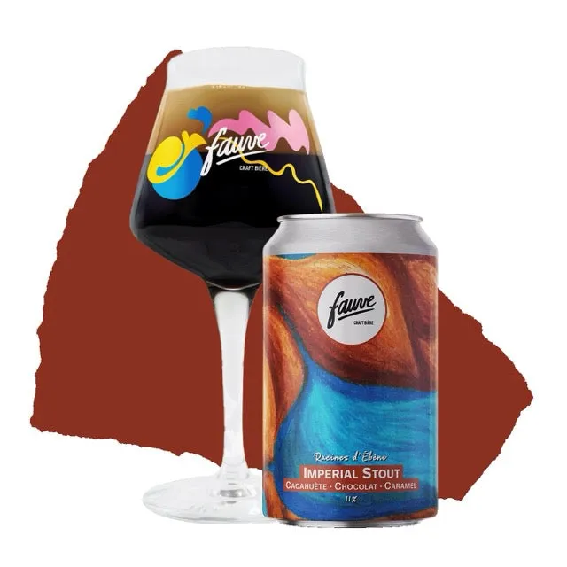 Fauve Racines d'Ébène imperial stout øl boks 33 cl peanøtt
